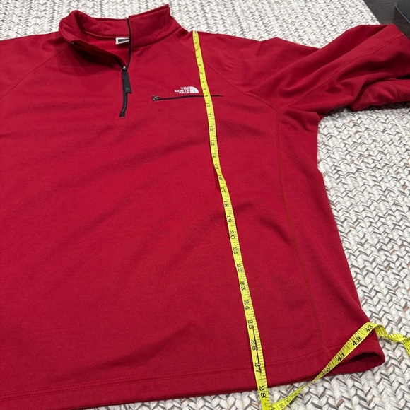 The North Face Red 1/4 Zip Ultrawick Embroidered Jacket - Picture 10 of 10